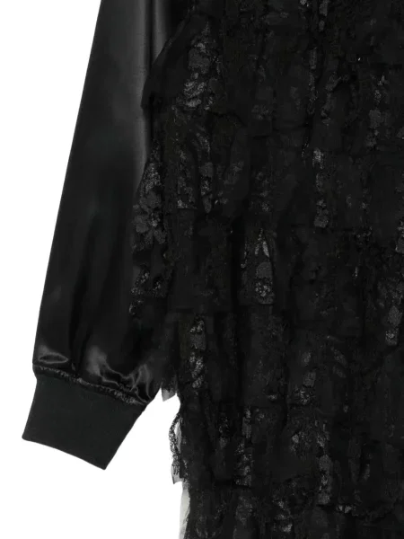 Μπουφάν Comme Des Garçons Homme Plus με βολάν με δαντέλα μαύρο