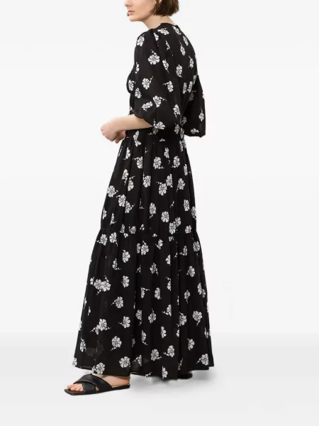 Rochie maxi Ivy Oak cu model floral de costum negru