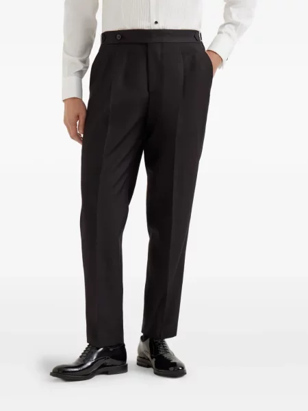 Pantaloni Brunello Cucinelli plisate negru