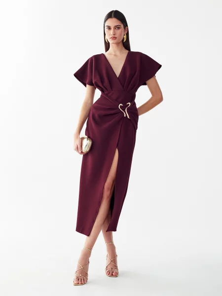BWLDR Rochie de cocktail Shaya bordeaux roșu