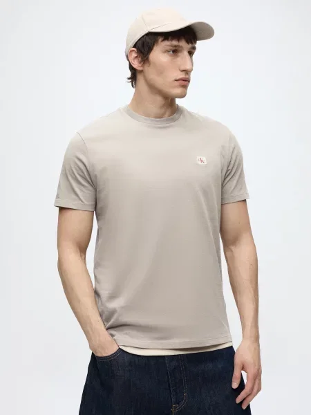 Calvin Klein Jeans Tričko CLASSIC svetlohnedá