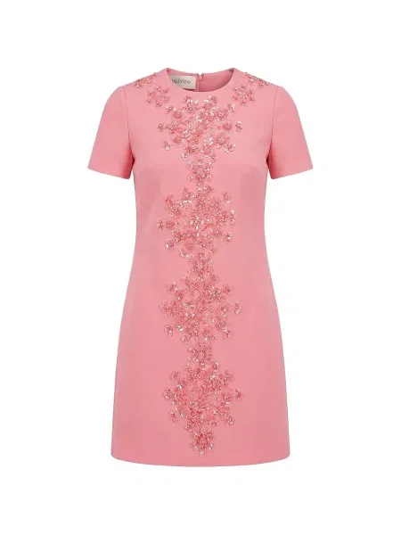 Rochie Valentino Garavani cu paiete cu model floral roz