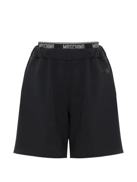 Pantaloni scurți Moschino cu autograf negru