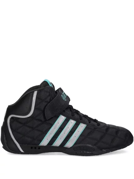 Ριγέ μισό φερμουάρ sneakers Adidas EQT σουέντ μαύρο