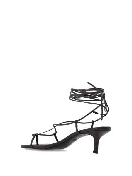 Sandale Black Suede Studio din piele de căprioară negru