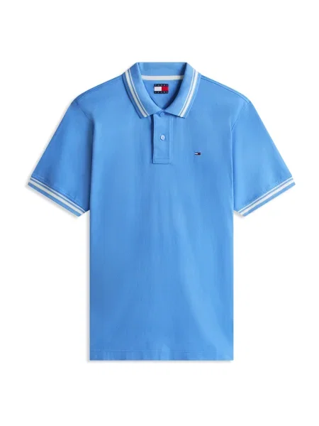 Tommy Jeans Tricou / azuriu / alb albastru