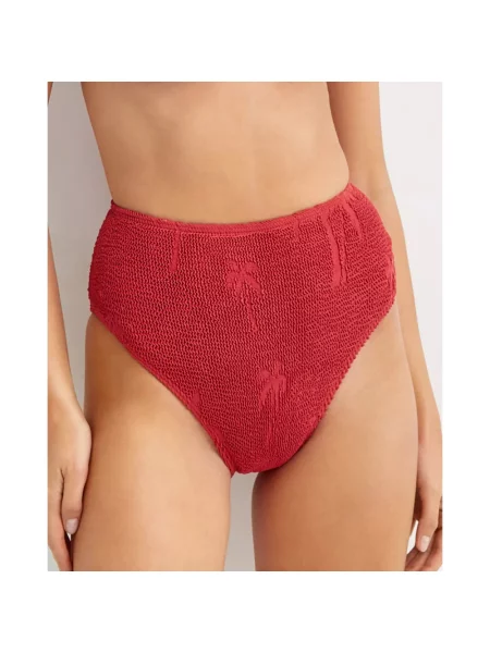 Bikini Bond Eye z wysoką talią czerwone