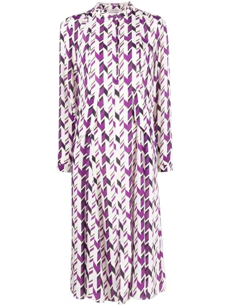 Rochie midi Dorothee Schumacher cu imprimeu geometric până la genunchi de costum