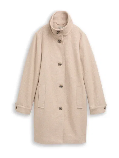 TOM TAILOR Přechodný kabát / krémová béžová