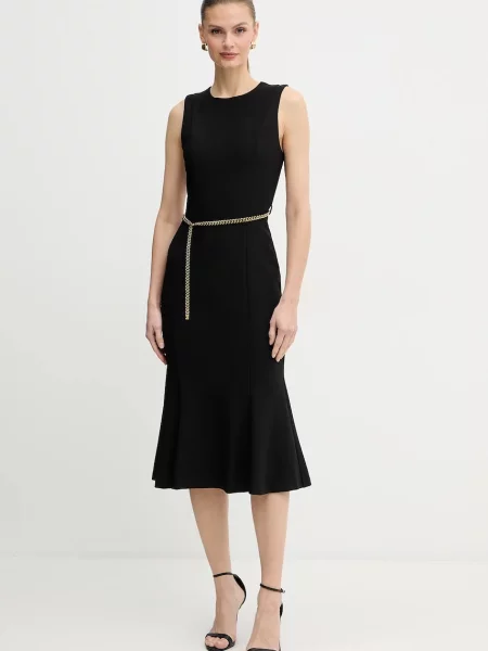 Haljina Marciano Guess LIA midi širi se prema dolje crna