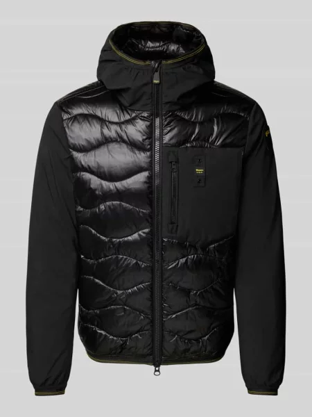 Kurtka puchowa z naszywką z logo model „ALBERT” Blauer czarna