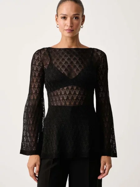 Twinset rochie cu vâscoză negru