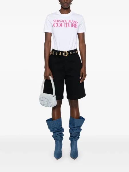 Tricou Versace Jeans Couture din jerseu alb