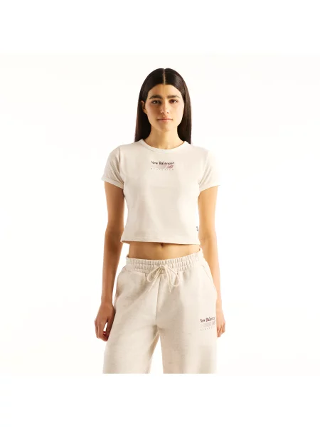 T-shirt New Balance Trackside Ringer T-Shirt Linen Heather XS beżowa