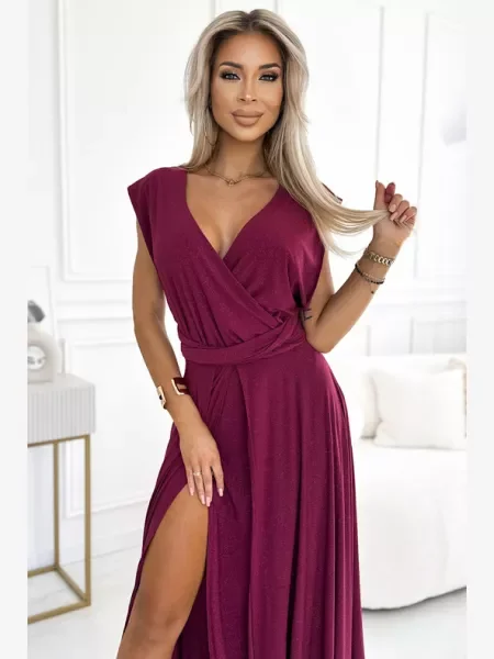 Rochie maxi Numoco eleganta lungă roșu