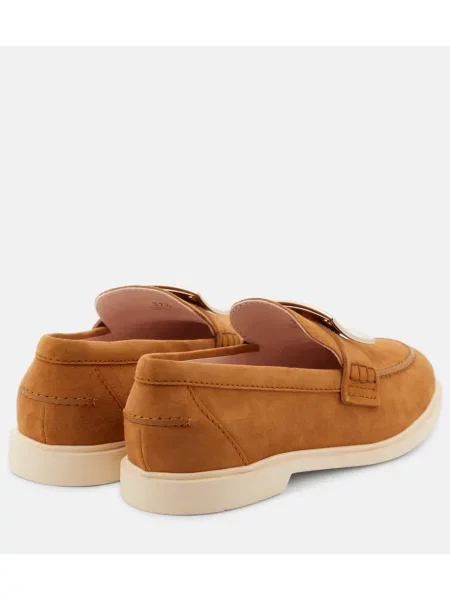 Pantofi loafer Roger Vivier din piele de căprioară maro