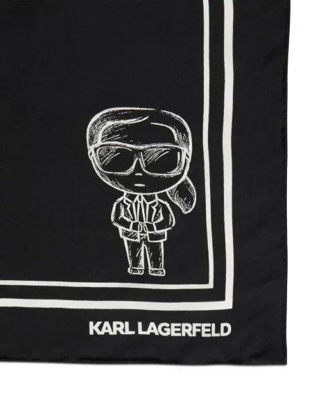 Fular Karl Lagerfeld de mătase negru