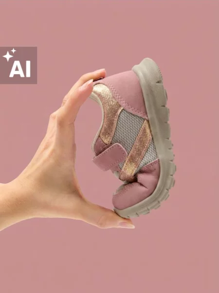 Sinsay Tenisky z imitace kůže s třpytivými vsadkami pastelová růžová