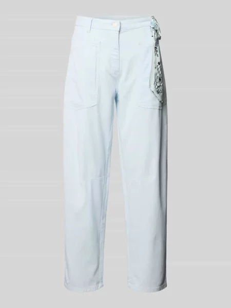 Jeansy o kroju relaxed fit z mieszanki lyocellu Cambio niebieskie