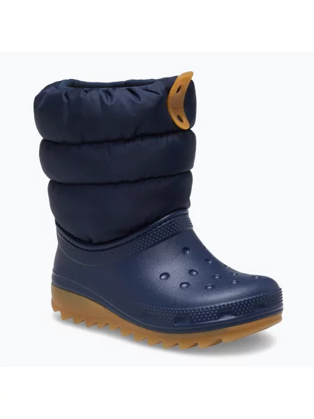 Śniegowce juniorskie Crocs Classic Neo Puff navy gum granatowe