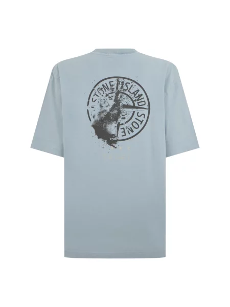 Koszulka Stone Island z kamieniami z dżerseju niebieska