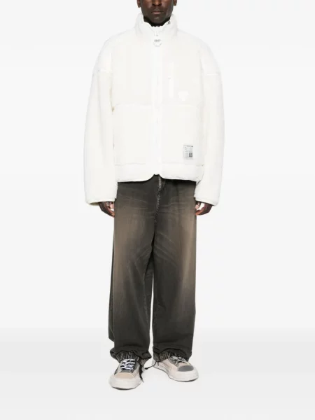 Geacă Maison Mihara Yasuhiro din fleece alb