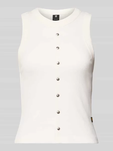 Top G-star Raw z nitami biały