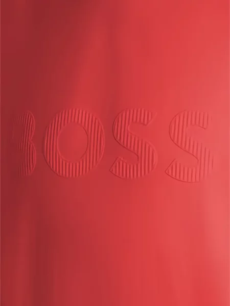 Tricou Boss stretch cu autograf roșu