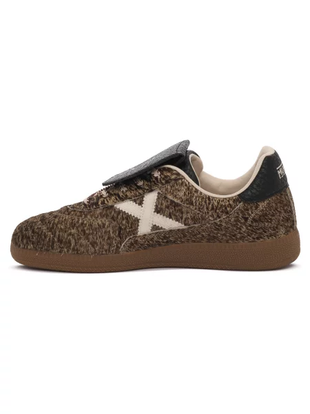 Pantofi Munich cu imprimeu animal print bej