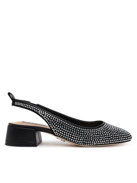 Обувки с дебел Steve Madden Smitten с дебел с отворена черно
