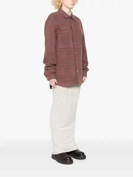 Cămașă Rick Owens în carouri roșu
