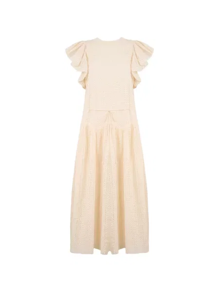 Rochie midi Ulla Johnson cu volane până la genunchi de costum