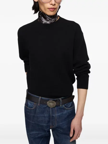 Pulover Acne Studios din cașmir cu autograf negru