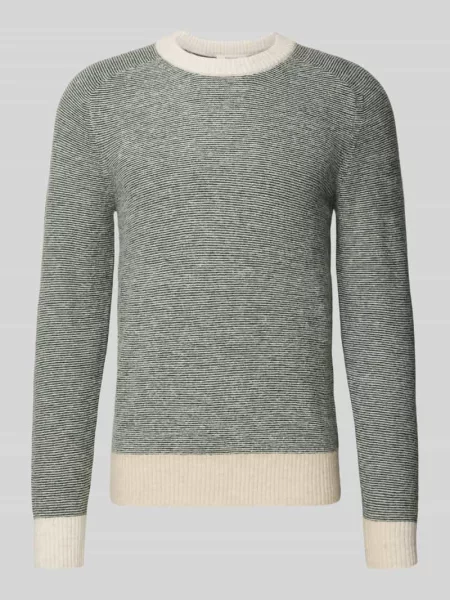 Sweter o kroju regular fit z dzianiny z mieszanki wełny z alpaki i wełny model ‘RAI’ Selected Homme