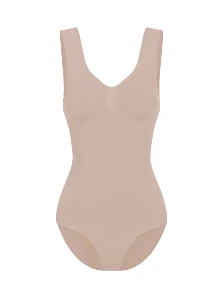 Cfab Alakformáló body Tank Bodysuit Sculpting Shapewear mit Slip' bézs