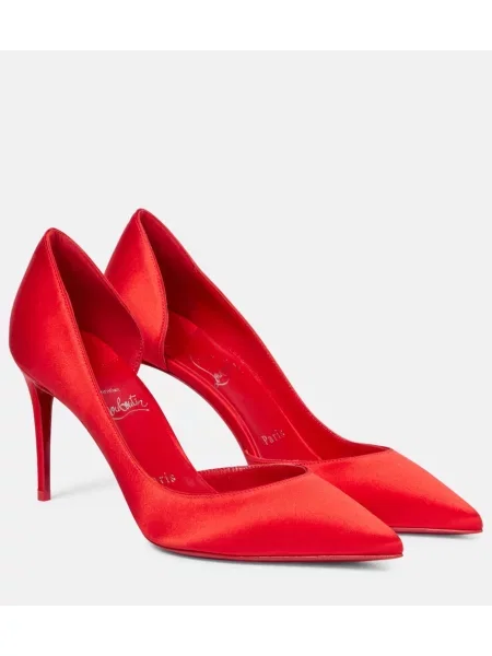 Satenaste salonarji Christian Louboutin rumena