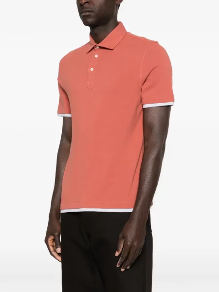 Tricou polo Brunello Cucinelli portocaliu