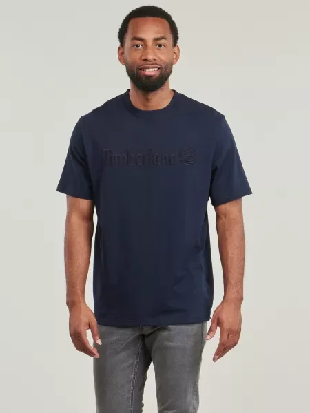 Tričko Timberland s výšivkou modrá