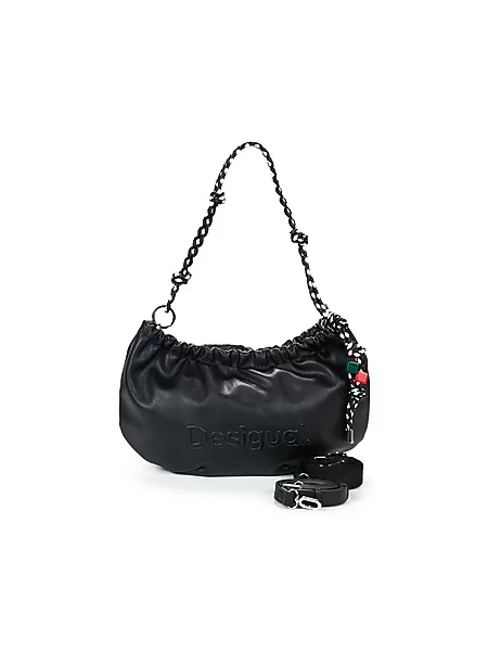 Crossbody torbica Desigual z avtogramom črna