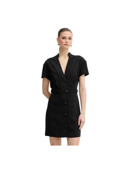 Sukienka koszulowa Armani Exchange dzwony czarna