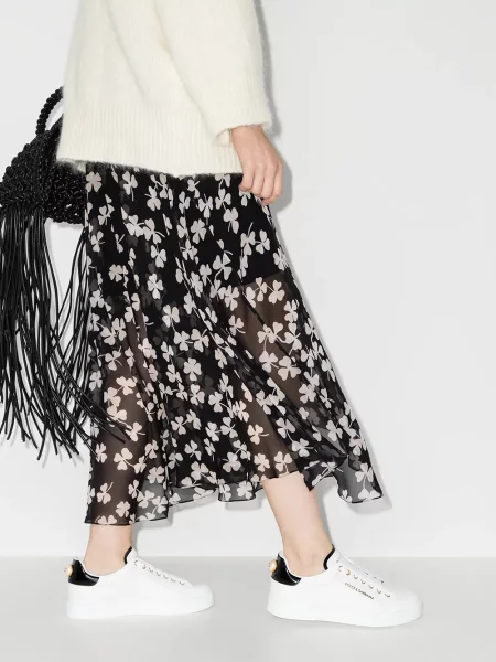 Sneakersy Dolce And Gabbana skórzane klasyczne białe