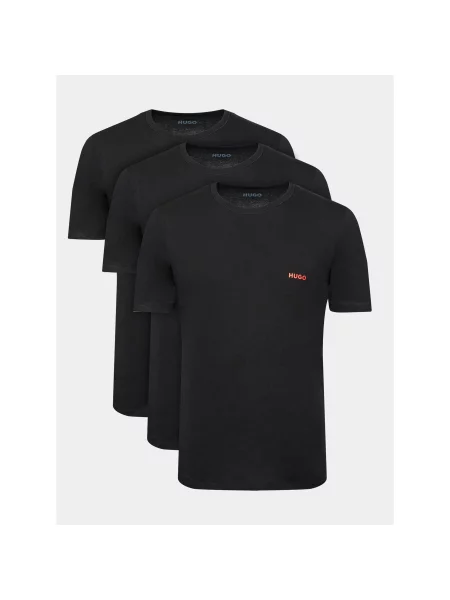 Hugo Set od 3 majice Regular Fit crna
