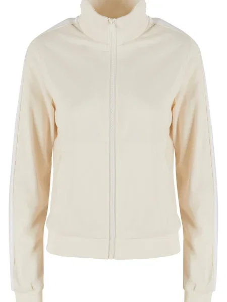 Urban Classics Geacă de primăvară-toamnă Retro Track nisipiu alb