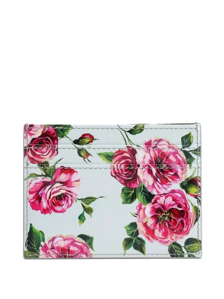 Портмоне Dolce & Gabbana на цветя с принт бяло