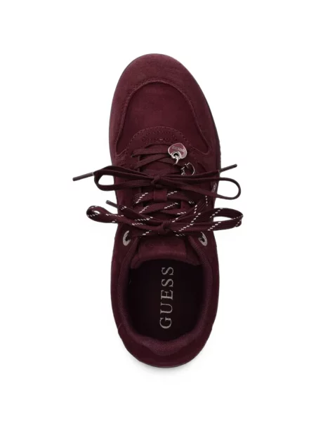 Маратонки Guess с връзки с дантела със сърца червено