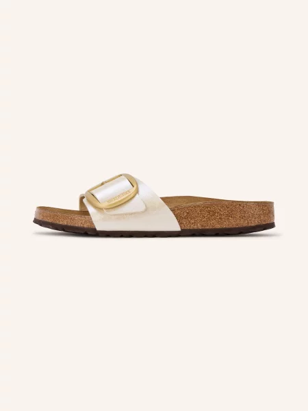 Birkenstock Pantofle Madrid Big Buckle režná / zlatá béžové