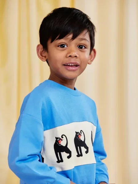 Mini Rodini Dětská mikina Panther modrá
