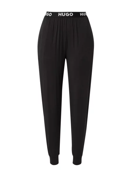HUGO Spodnji del pižame črna bela