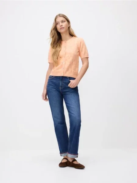 Reserved Jeansy Boyfriend niebieski