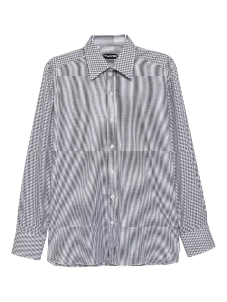 Kostkovaná košile Tom Ford černá